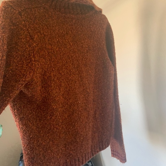 Columbia Fair Isle Chunky Knit button up cardigan rust Sweater - Picture 6 of 6